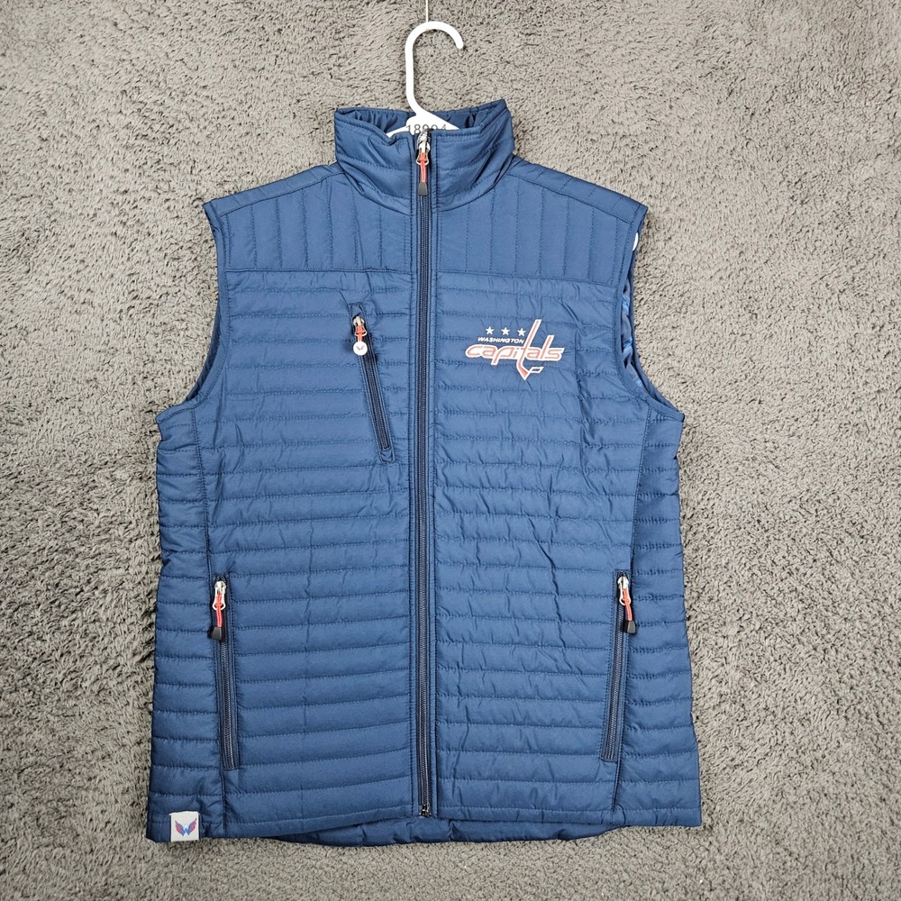 Washington Capitals Vest Women's Medium NHL Puffer‎ Lightweight Embroidered